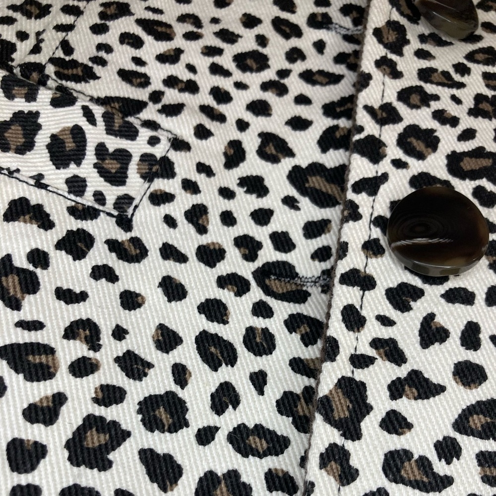 Moon river long cheetah print denim jacket - Picture 7 of 8